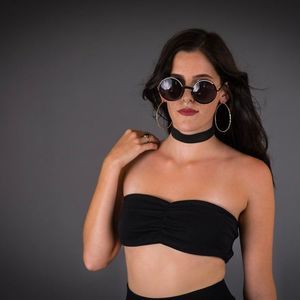 Bamboo Black Bandeau - Strappy Back